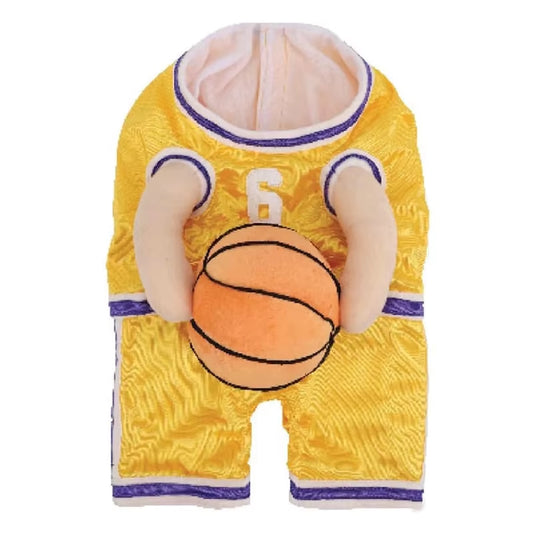 Adorable Dog Basketball Costume with Ball - Perfect for Small Dogs This Autumn!